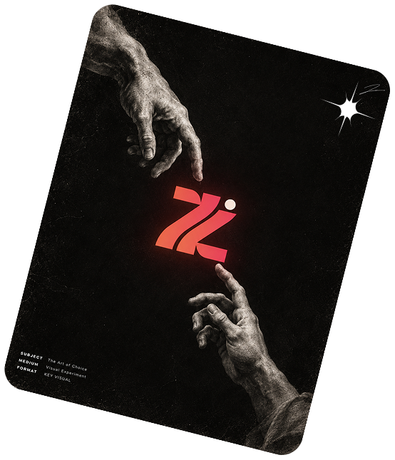 Hands reaching toward the Zinivd logo